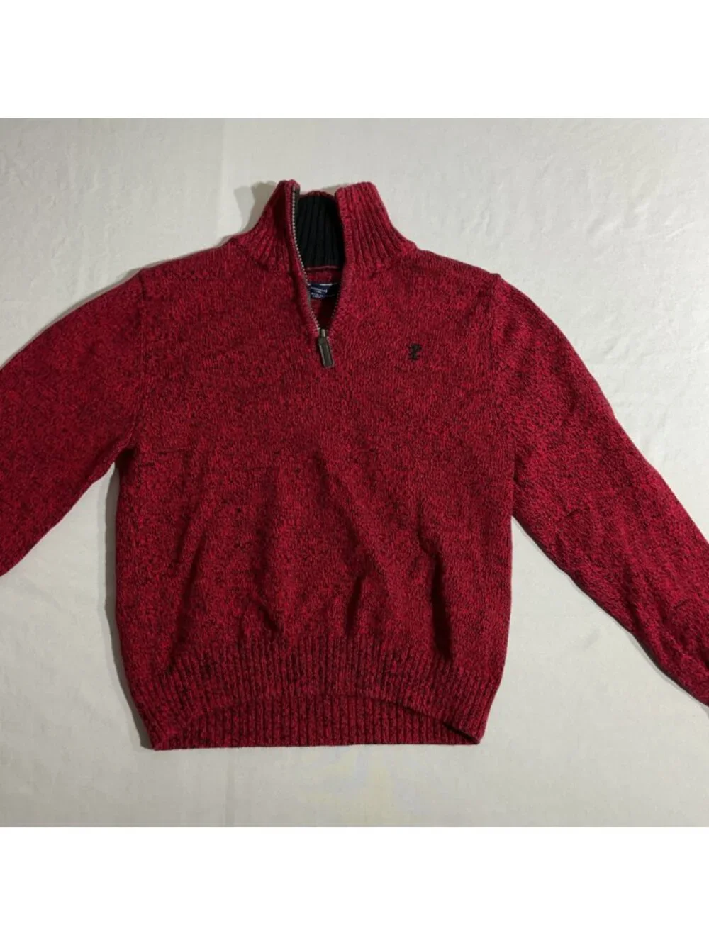 Izod kids  Red Marled Half-Zip Sweater Size 8 Cotton Blend